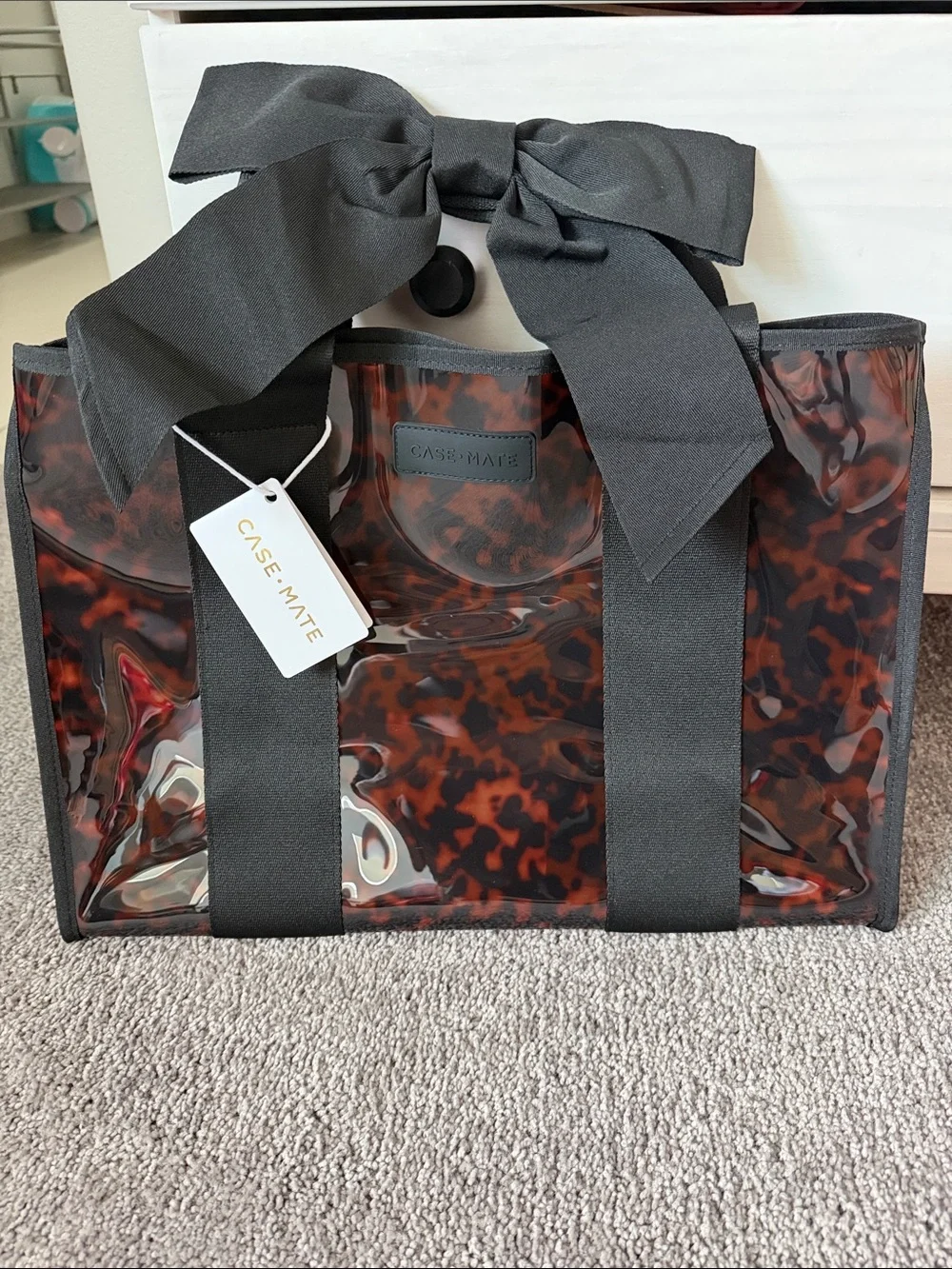 case-mate Tortoiseshell Bow Jelly Tote - Picture 4 of 6